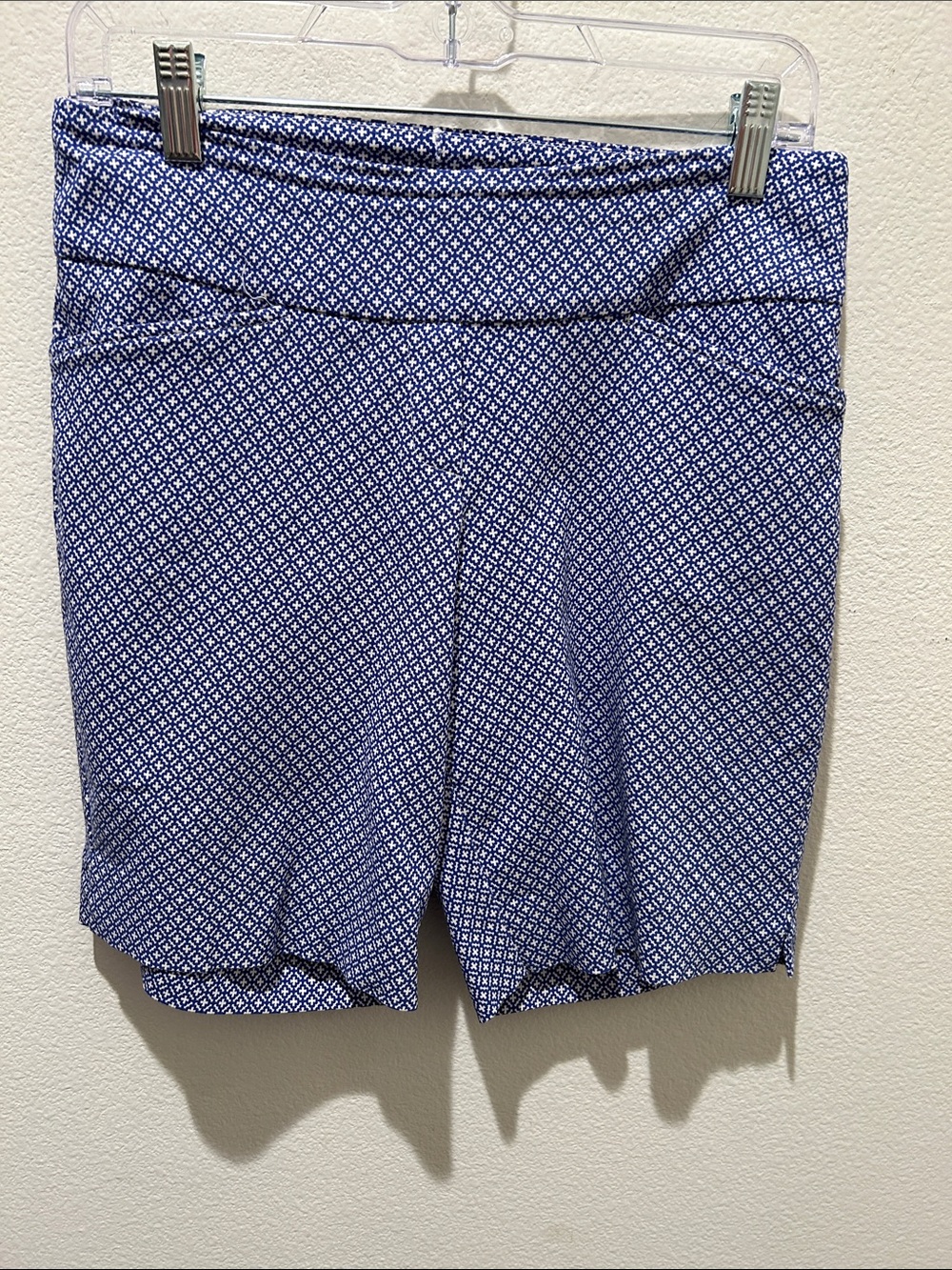 Swing Control Blue Geo Print Bermuda Shorts